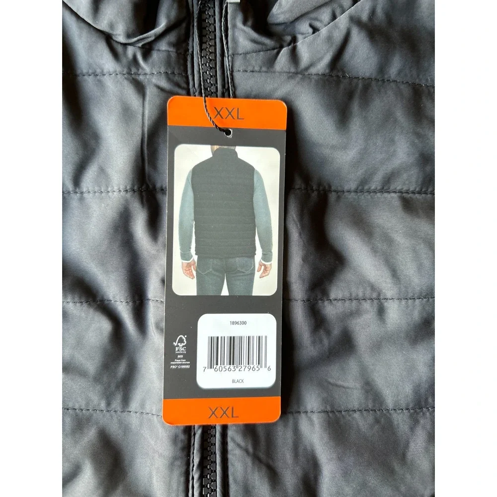 Banana Republic Men's Quilted Full Zip Vest Black Size XXL